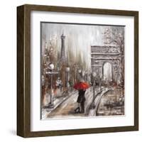 Rainy Embrace by the Arc-Marilyn Dunlap-Framed Art Print