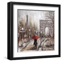 Rainy Embrace by the Arc-Marilyn Dunlap-Framed Art Print