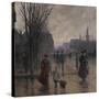 Rainy Evening on Hennepin Avenue, C.1902-Robert Koehler-Stretched Canvas
