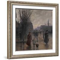 Rainy Evening on Hennepin Avenue, C.1902-Robert Koehler-Framed Giclee Print