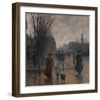 Rainy Evening on Hennepin Avenue, C.1902-Robert Koehler-Framed Giclee Print