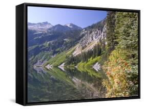 Rainy Lake and Frisco Mountain, Okanogan National Fores, Washington State, Usa-Tony Waltham-Framed Stretched Canvas