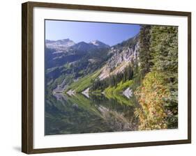 Rainy Lake and Frisco Mountain, Okanogan National Fores, Washington State, Usa-Tony Waltham-Framed Photographic Print