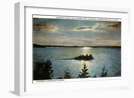 Rainy Lake, International Falls, Minnesota-null-Framed Art Print