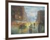 Rainy Night - Collins St. Melbourne-John Bradley-Framed Giclee Print