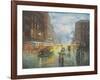 Rainy Night - Collins St. Melbourne-John Bradley-Framed Giclee Print