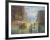 Rainy Night - Collins St. Melbourne-John Bradley-Framed Giclee Print
