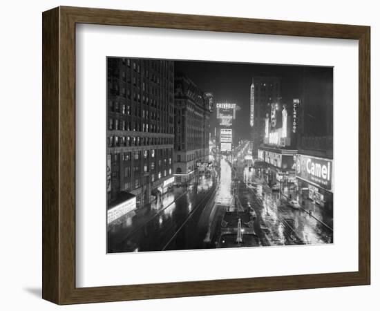 Rainy Night in times Square-null-Framed Photographic Print