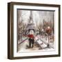 Rainy Paris-Marilyn Dunlap-Framed Art Print