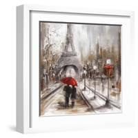 Rainy Paris-Marilyn Dunlap-Framed Art Print