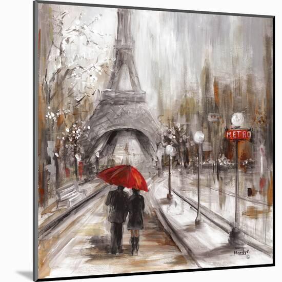 Rainy Paris-Marilyn Dunlap-Mounted Art Print