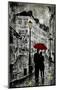 Rainy Promenade-Loui Jover-Mounted Art Print