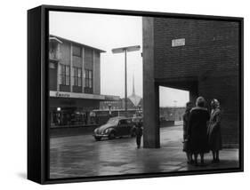 Rainy Street 60s-Henry Grant-Framed Stretched Canvas