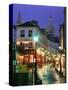 Rainy Street and Dome of the Sacre Coeur, Montmartre, Paris, France, Europe-Gavin Hellier-Stretched Canvas