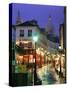 Rainy Street and Dome of the Sacre Coeur, Montmartre, Paris, France, Europe-Gavin Hellier-Stretched Canvas