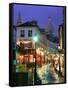 Rainy Street and Dome of the Sacre Coeur, Montmartre, Paris, France, Europe-Gavin Hellier-Framed Stretched Canvas