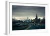 Rainy View of Manhattan from Long Island Expressway-null-Framed Photo