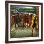 "Rainy Wait for a Cab," March 29, 1947-John Falter-Framed Giclee Print