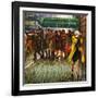 "Rainy Wait for a Cab," March 29, 1947-John Falter-Framed Giclee Print