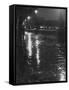 Rainy Wet Sidewalk at Night, London-Emil Otto Hoppé-Framed Stretched Canvas