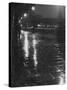 Rainy Wet Sidewalk at Night, London-Emil Otto Hoppé-Stretched Canvas