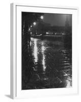 Rainy Wet Sidewalk at Night, London-Emil Otto Hoppé-Framed Photographic Print