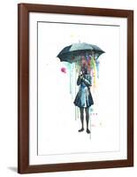 Rainy-Lora Zombie-Framed Art Print