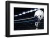 Raised Football Helmet at an American Football Stadium-yobro-Framed Photographic Print