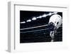 Raised Football Helmet at an American Football Stadium-yobro-Framed Photographic Print