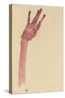 Raised Red Hand, 1910-Egon Schiele-Stretched Canvas