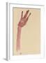 Raised Red Hand, 1910-Egon Schiele-Framed Giclee Print