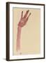 Raised Red Hand, 1910-Egon Schiele-Framed Giclee Print