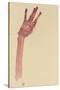 Raised Red Hand, 1910-Egon Schiele-Stretched Canvas