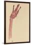 Raised Red Hand, 1910-Egon Schiele-Framed Giclee Print