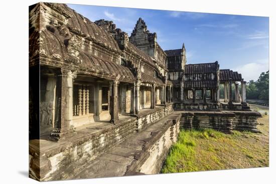 Raised Terrace at Angkor Wat-Michael Nolan-Stretched Canvas