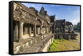 Raised Terrace at Angkor Wat-Michael Nolan-Framed Stretched Canvas