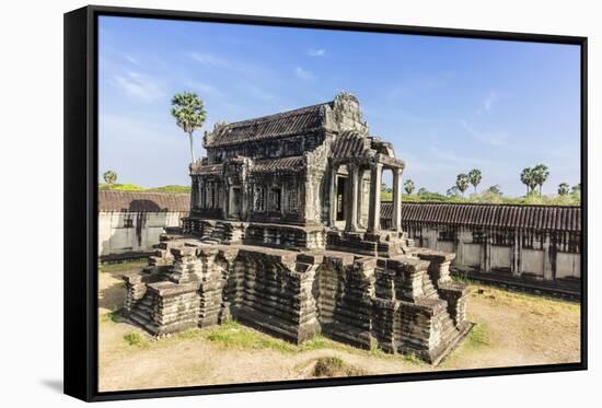 Raised Terrace at Angkor Wat-Michael Nolan-Framed Stretched Canvas