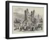 Raising Cleopatra's Needle on the Thames Embankment-null-Framed Giclee Print