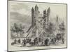 Raising Cleopatra's Needle on the Thames Embankment-null-Mounted Giclee Print