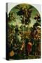 Raising of Lazarus and Fight Between St Michael and the Devil-null-Stretched Canvas