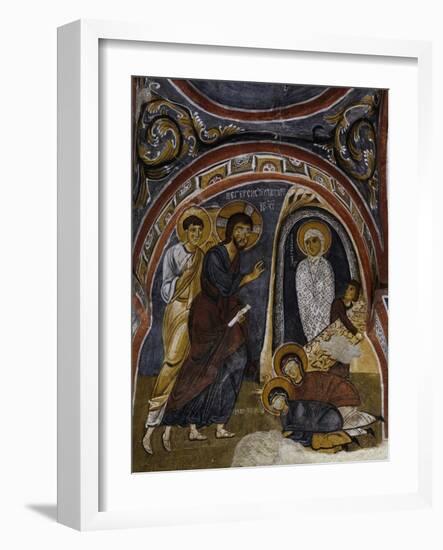 Raising of Lazarus, Byzantine Fresco-null-Framed Giclee Print