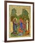 Raising of Lazarus, Russian Icon, Cathedral of St. Sophia, Novgorod School, 14th Century-null-Framed Giclee Print