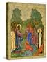 Raising of Lazarus, Russian Icon, Cathedral of St. Sophia, Novgorod School, 14th Century-null-Stretched Canvas