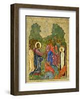 Raising of Lazarus, Russian Icon, Cathedral of St. Sophia, Novgorod School, 14th Century-null-Framed Giclee Print