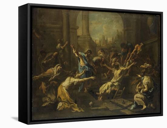 Raising of Lazarus-Alessandro Magnasco-Framed Stretched Canvas
