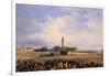 Raising of Obelisk of Luxor in Place de la Concorde on October 25, 1836-Francois Dubois-Framed Giclee Print