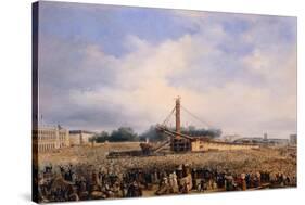 Raising of Obelisk of Luxor in Place de la Concorde on October 25, 1836-Francois Dubois-Stretched Canvas