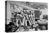 Raising the Anchor on the Forecastle of the Battleship HMS Majestic, 1896-Gregory & Co-Stretched Canvas