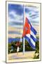 Raising The Colors At The Hotel Nacional De Cuba-Curt Teich & Company-Mounted Art Print