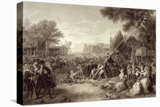 Raising the Liberty Pole, 1776, Engraved by John C. Mcrae, 1875-Frederic A. Chapman-Stretched Canvas